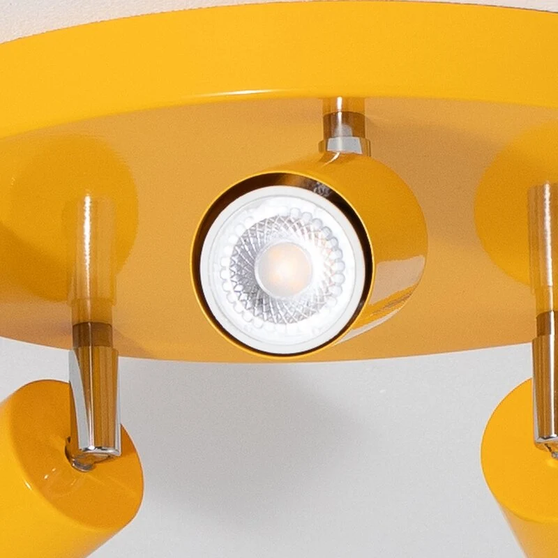 B-Ware Luminex Fun Deckenstrahler Lampe Deckenleuchte gelb GU10 verstellbar 30cm
