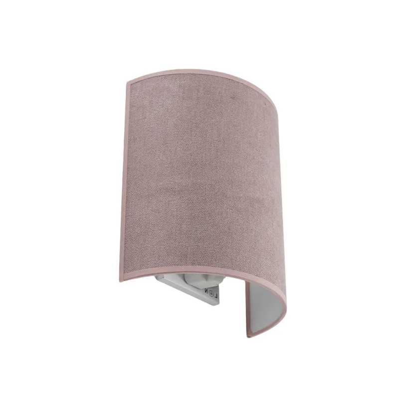 B-Ware Celine Wandleuchte Wandlampe Soro Rosa Stoff E27 Lampenfassung