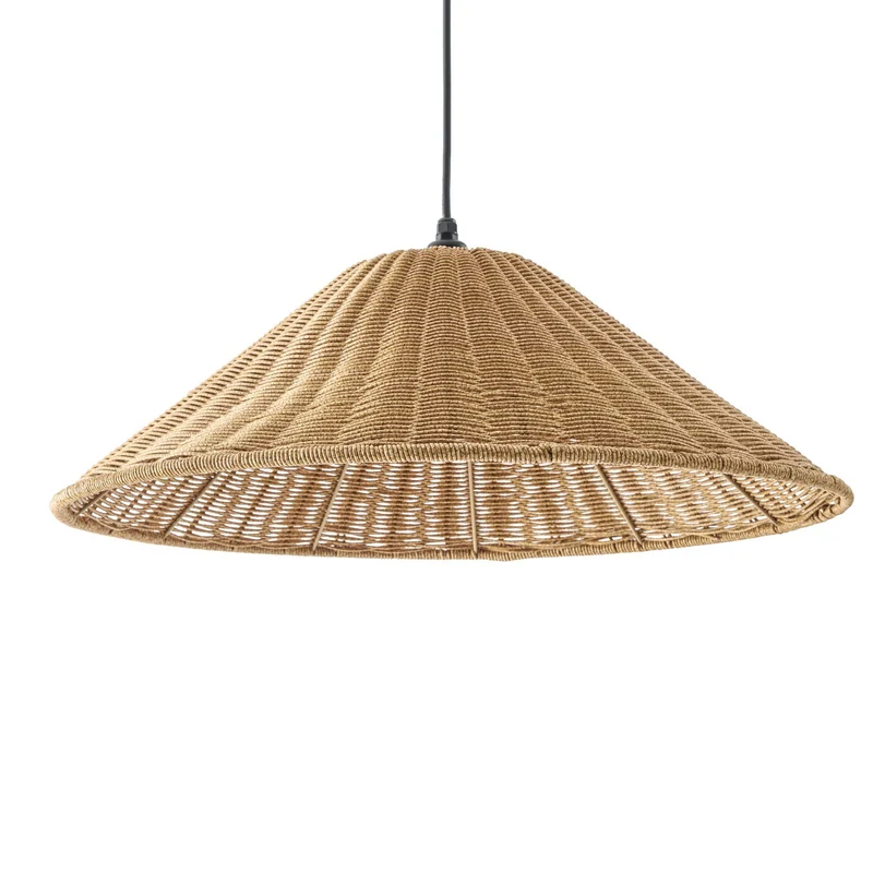 B-Ware Lucande Außenleuchte Stehlampe Lampe Taniola Rattan Holz Schwarz IP44 Outdoor935