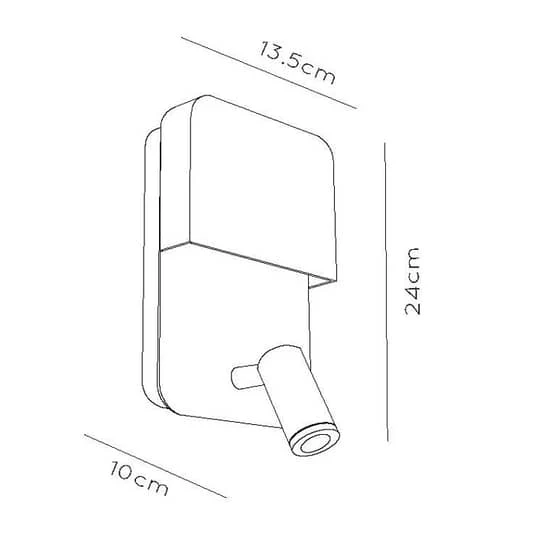 B-Ware Lucide LED-Wandleuchte Boxer Wandleuchte schwarz Wandlicht Bilderleuchte Spot