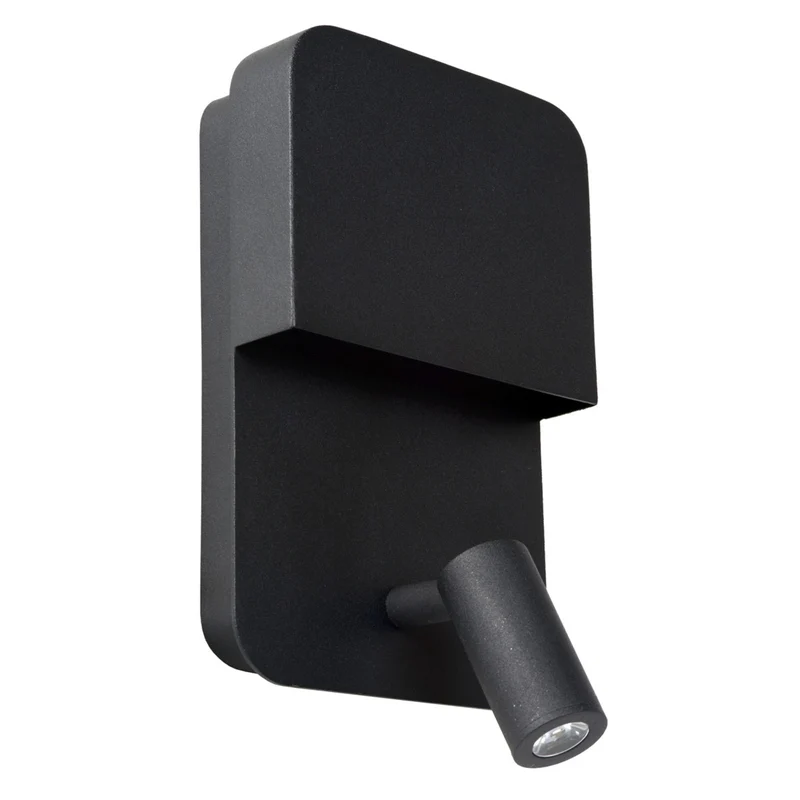 B-Ware Lucide LED-Wandleuchte Boxer Wandleuchte schwarz Wandlicht Bilderleuchte Spot