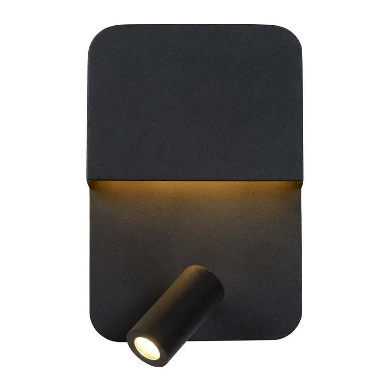 B-Ware Lucide LED-Wandleuchte Boxer Wandleuchte schwarz Wandlicht Bilderleuchte Spot