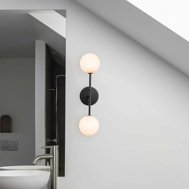B-Ware PR Home Wandleuchte Wandlampe Sigma D schwarz opal Glas Leuchtmittel inklus399