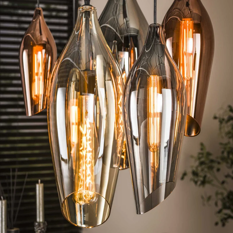 C-Ware Zijlstra Hängeleuchte Pendelleuchte Lampe Glas 7-flammig bunt SIEHE TEXT/FOTO