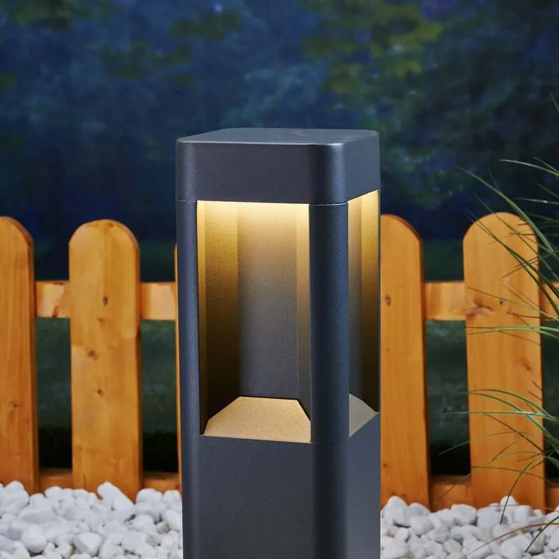 B-Ware Lucande LED-Sockelleuchte Annika Wegeleuchte Gartenleuchte Lampe Aluminium 50 cm