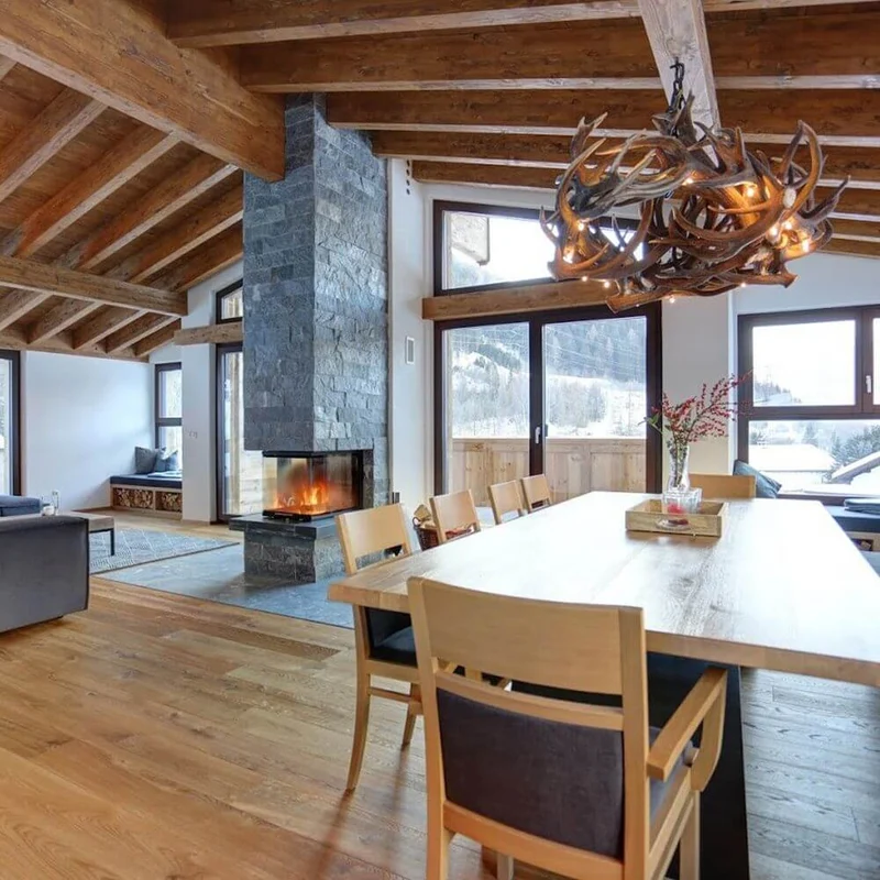 XXL Rothirsch LED Geweihlampe 160 x 90cm für Chalet