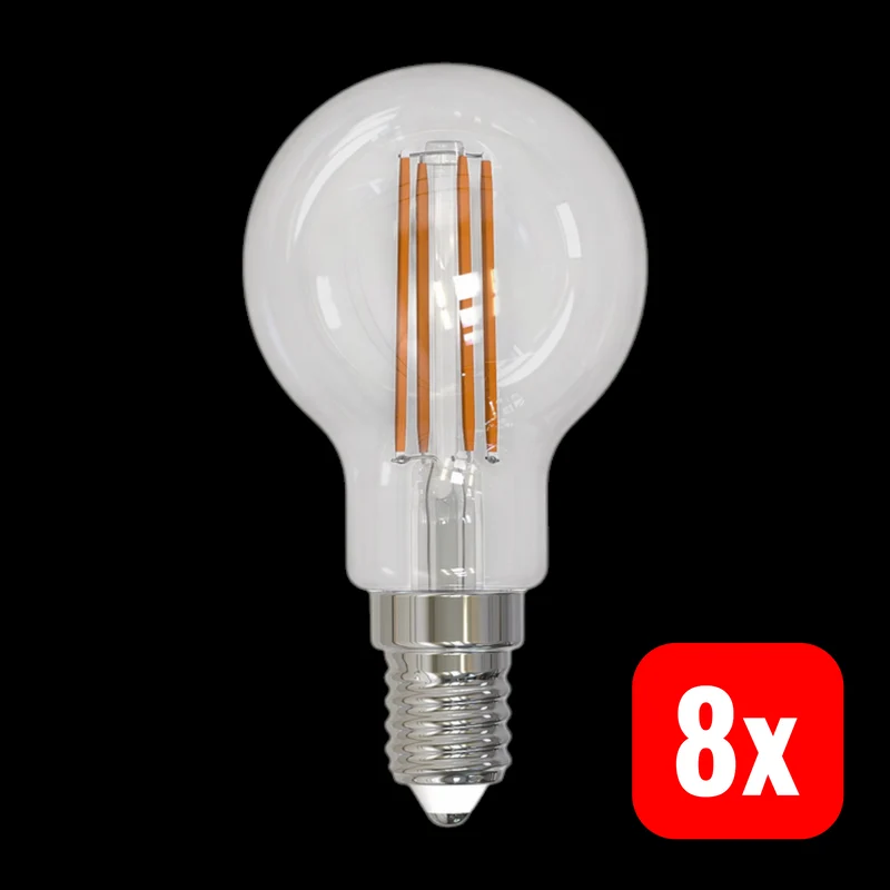 8x B-Ware Arcchio LED Leuchtmittel Lampe Tropfenlampe Filament Rund E14 Warmweiß 8 STÜCK