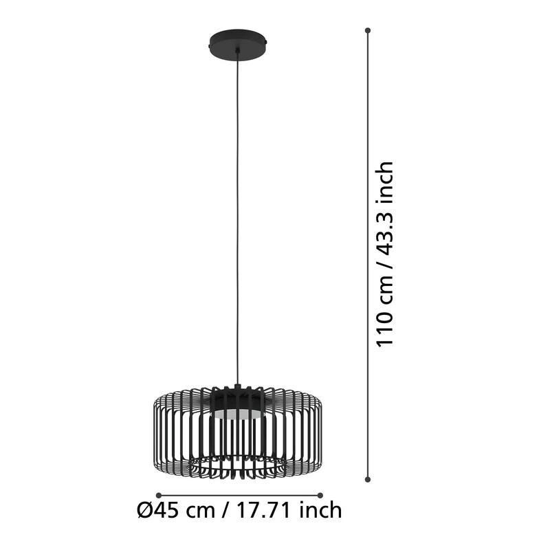 B-Ware EGLO Connect Pendelleuchte Hängeleuchte LED Smart Home Ginestrone Z Schwarz RGB