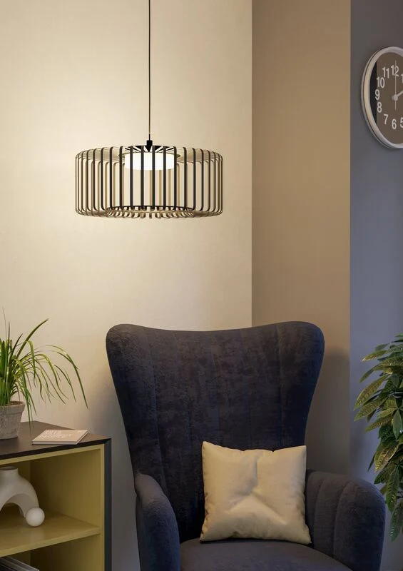 B-Ware EGLO Connect Pendelleuchte Hängeleuchte LED Smart Home Ginestrone Z Schwarz RGB