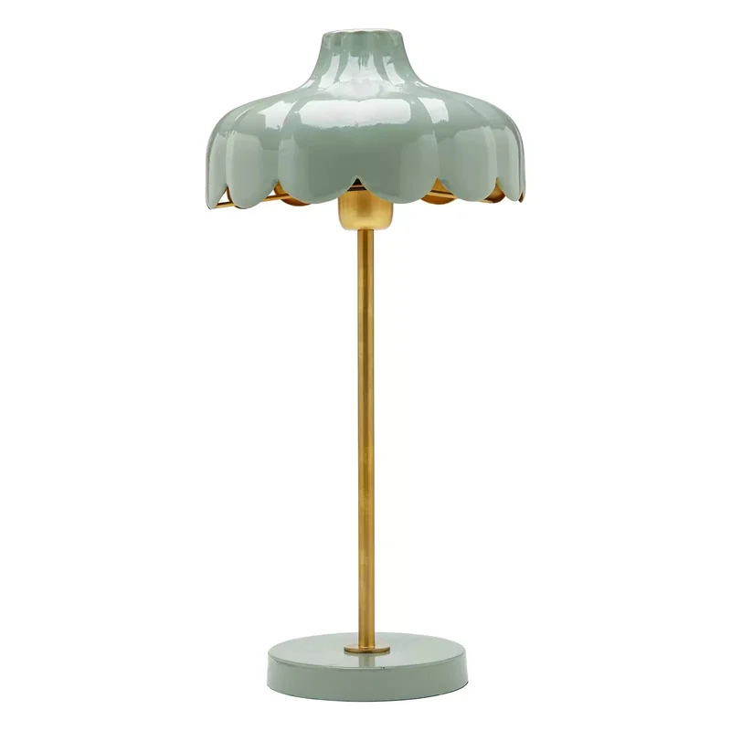 B-Ware PR Home Wells Tischleuchte aus Metall grün/gold Tischlampe Lampe Leuchte Licht