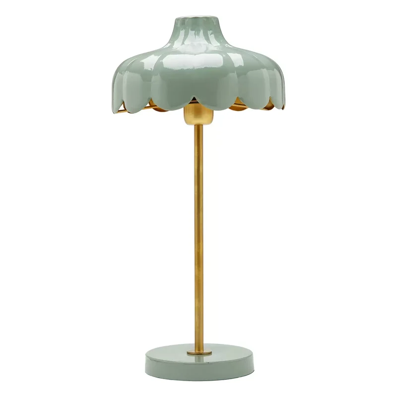 B-Ware PR Home Wells Tischleuchte aus Metall grün/gold Tischlampe Lampe Leuchte Licht