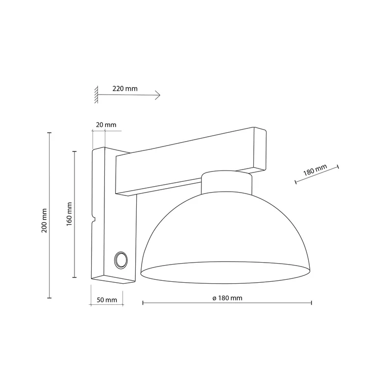 B-Ware Wandleuchte Wandlampe Oslo sandfarben Metall Leuchte Lampe Licht mit Schalter298