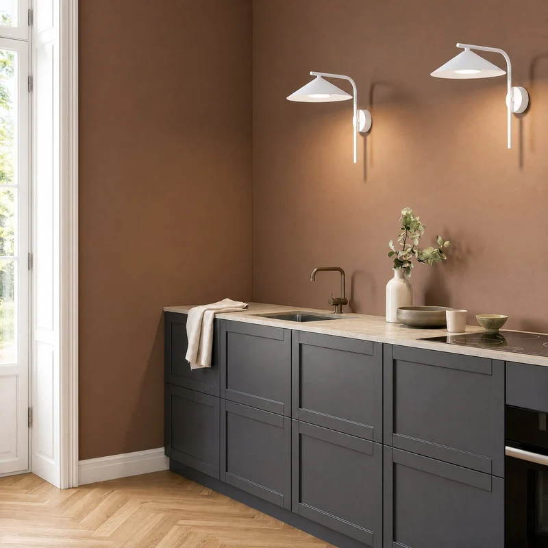 B-Ware Lume Wandleuchte Wandlampe Leuchte Lume S Metall greige GX53 SIEHE TEXT/FOTO