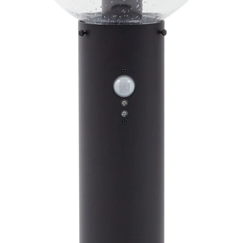 B-Ware Sockelleuchte Außenleuchte Lindby Lampe Dangan Glas Aluminium schwarz Sensor
