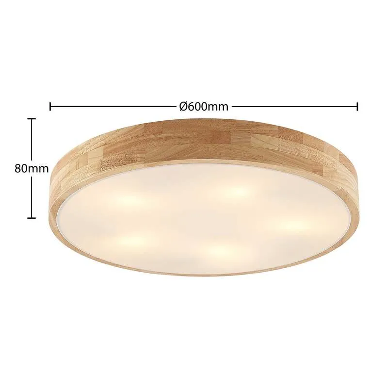 B-Ware Lindby Tanju Deckenlampe Deckenlicht Lampe Leuchte E27 Eiche SIEHE TEXT/FOTO777