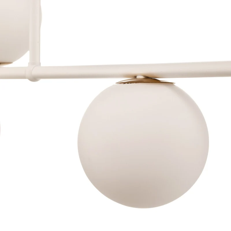 B-Ware Gama Hängeleuchte Pendelleuchte Lampe LED weiß gold fünfflammig Stahl Glas