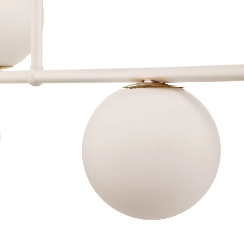 B-Ware Gama Hängeleuchte Pendelleuchte Lampe LED weiß gold fünfflammig Stahl Glas