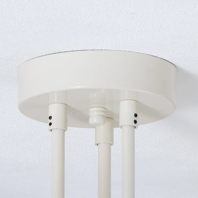 B-Ware Opviq Flower Deckenleuchte Lampe LED cremeweiß Metall sechsflammig IP20 E27876