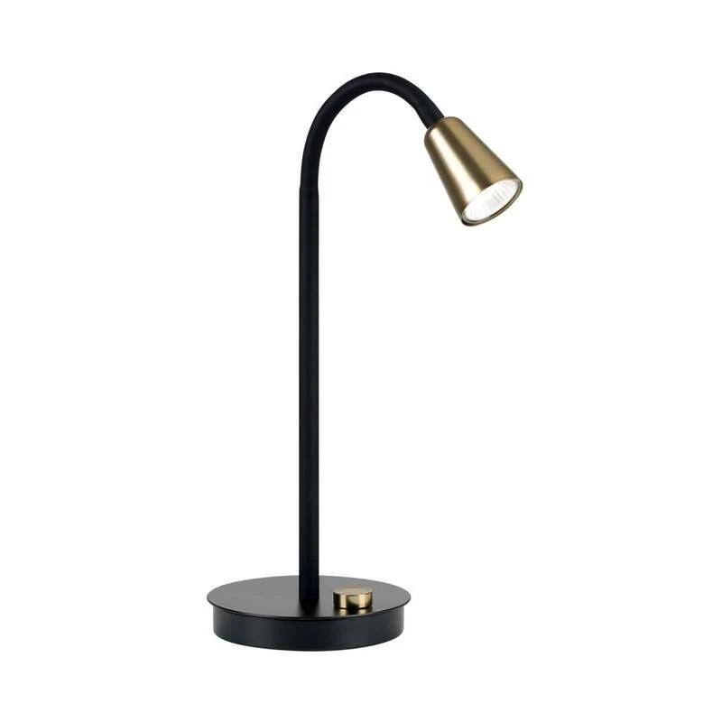 B-Ware Orion Tischleuchte Tischlampe Dotty Schwarz Gold Leuchte Beleuchtung Wohnzimmer