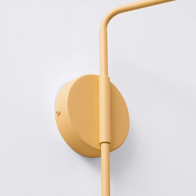 B-Ware Wandleuchte Wandlampe Lys goldfarben Stahl E14 LED Stecker Schalter Kabel Lampe