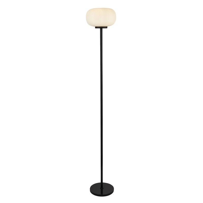 B-Ware Searchlight Stehleuchte Lumina Standlampe Wohnzimmer Glas Schirm Weiß Modern134