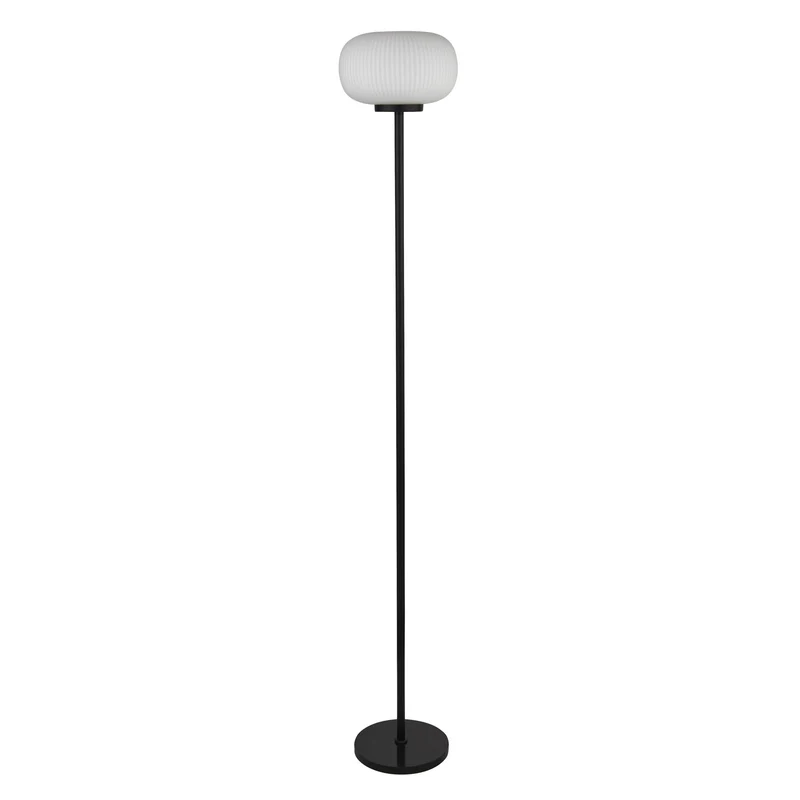 B-Ware Searchlight Stehleuchte Lumina Standlampe Wohnzimmer Glas Schirm Weiß Modern134