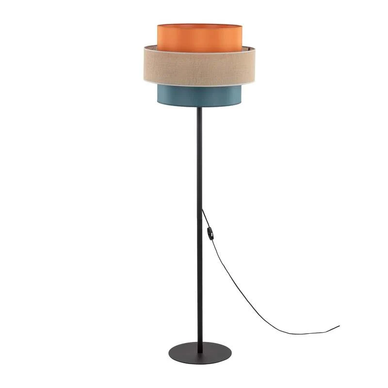 B-Ware TK Lighting Stehleuchte Trio Juteschirm orange naturbraun E27 Lampe Leuchte