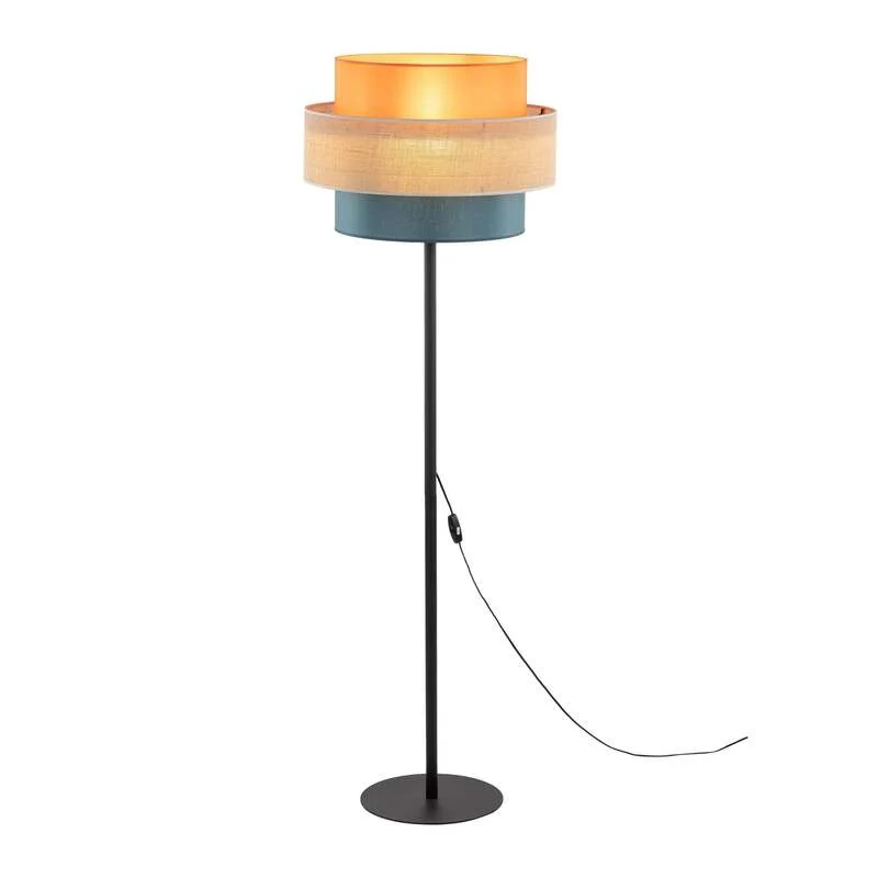B-Ware TK Lighting Stehleuchte Trio Juteschirm orange naturbraun E27 Lampe Leuchte
