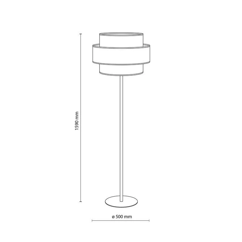 B-Ware TK Lighting Stehleuchte Trio Juteschirm orange naturbraun E27 Lampe Leuchte