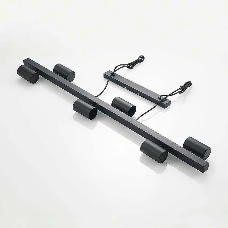 B-Ware Lindby Hängeleuchte Savoli LED Pendelleuchte dimmbar schwarz 116cm 6-flg. Lampe