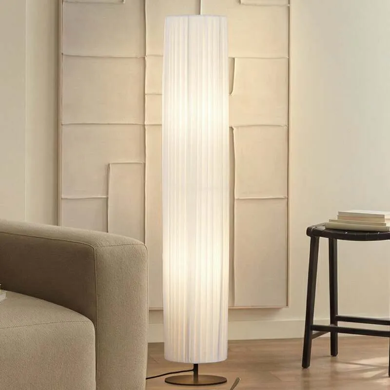 B-Ware Lindby Stehleuchte Virelle LED Lampe Leuchte Textil weiß 117cm E27 2-flammig