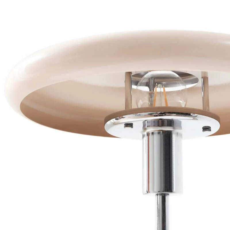B-Ware Lindby Stehleuchte Branford LED Lampe Retro beige Metall Travertin 130cm