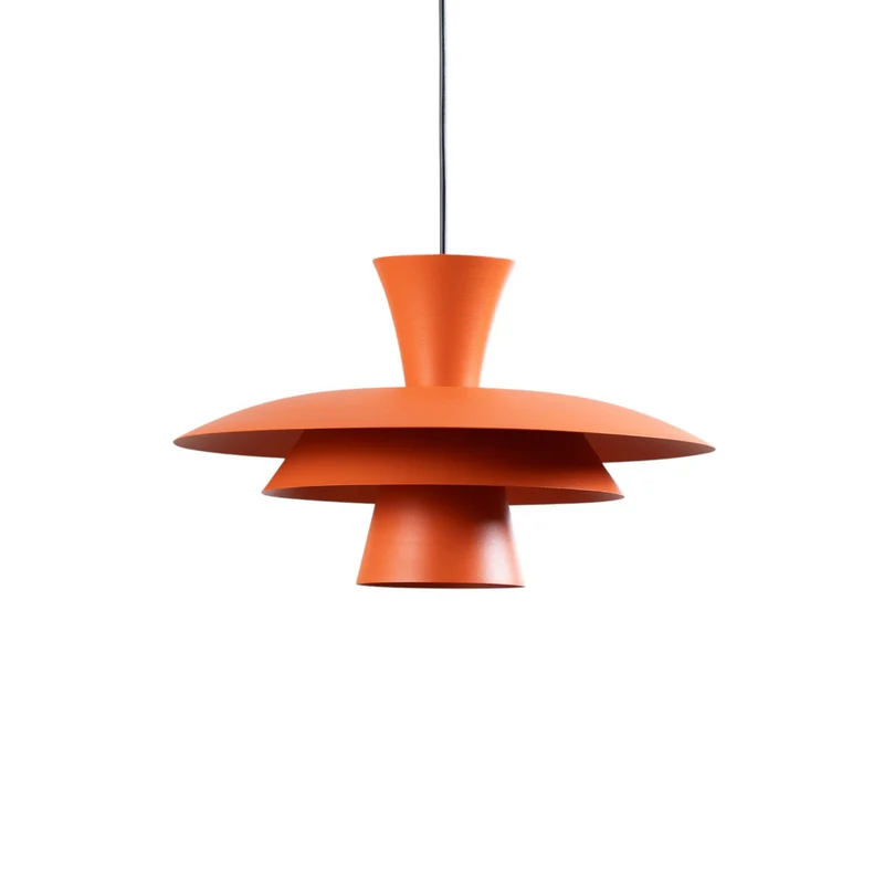 B-Ware Luminex Hängeleuchte Plato LED Pendelleuchte Lampe dimmbar orange Ø38cm 24cm