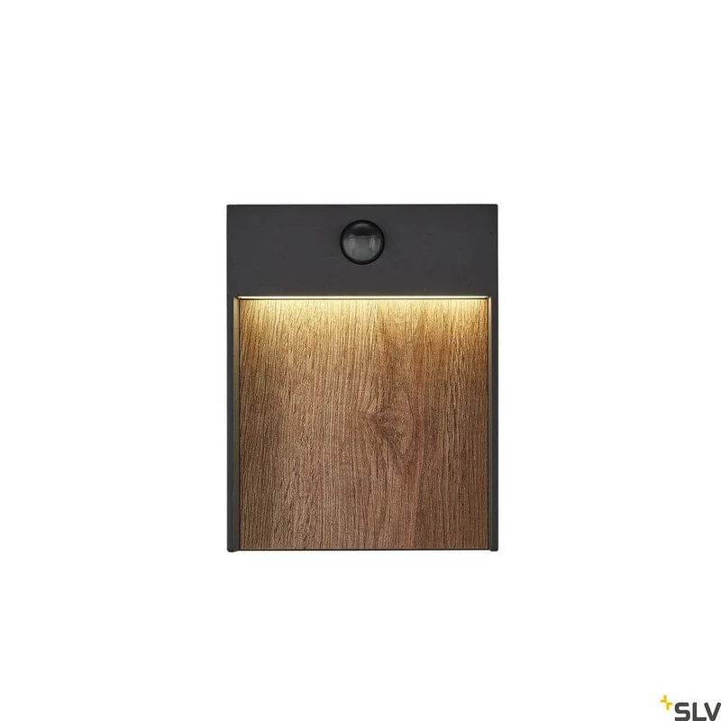 Flatt Sensor LED Outdoor-Wandlampe 3000K Anthrazit, Braun