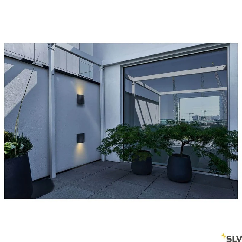 Vilua II LED Wandlampe Anthrazit 3000K IP54 100° 810lm