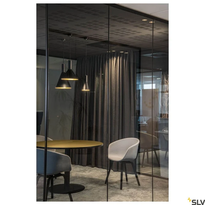 Phelia 280 E27 Pendellampe Schwarz, Gold