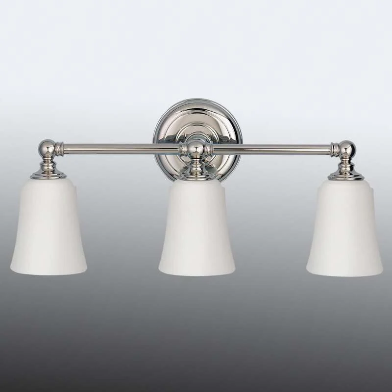 B-Ware FEISS Badezimmer-Wandleuchte Badlampe Huguenot Lake chrom weiß 3-flammig G9 243