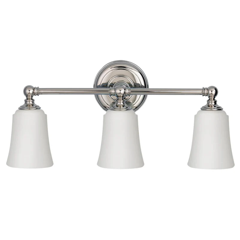 B-Ware FEISS Badezimmer-Wandleuchte Badlampe Huguenot Lake chrom weiß 3-flammig G9 243