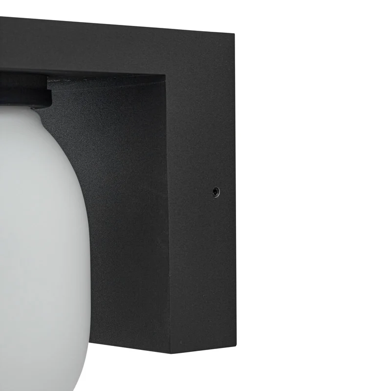 B-Ware Lucande Außenwandleuchte Wandlampe Ovaali Glas dunkelgrau IP65 Außenlampe