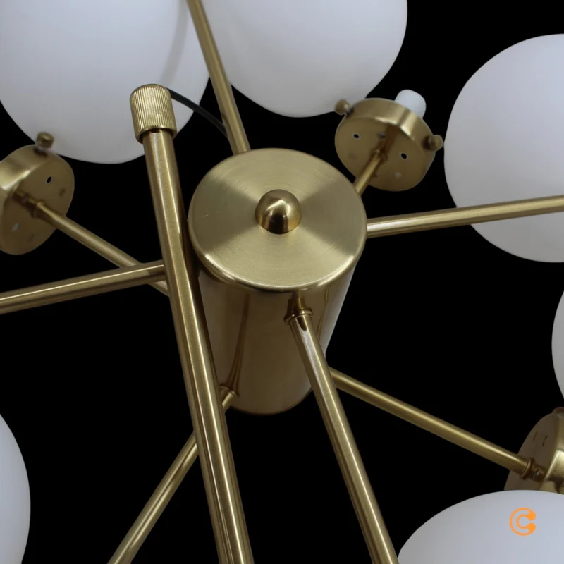 B-Ware KARE Hängeleuchte Pendelleuchte Heavenly Messing Weiß Esszimmer Wohnzimmer Lampe