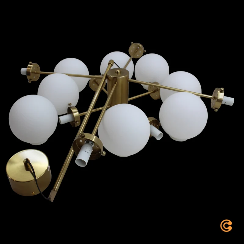 B-Ware KARE Hängeleuchte Pendelleuchte Heavenly Messing Weiß Esszimmer Wohnzimmer Lampe