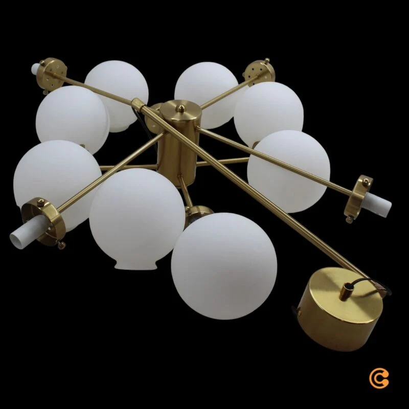 B-Ware KARE Hängeleuchte Pendelleuchte Heavenly Messing Weiß Esszimmer Wohnzimmer Lampe