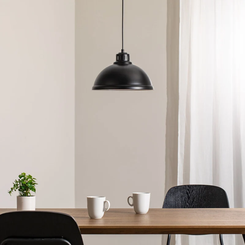 B-Ware Hängeleuchte Pendelleuchte Sven Big Schwarz Stahl E27 Lampe Leuchte Esszimmer630