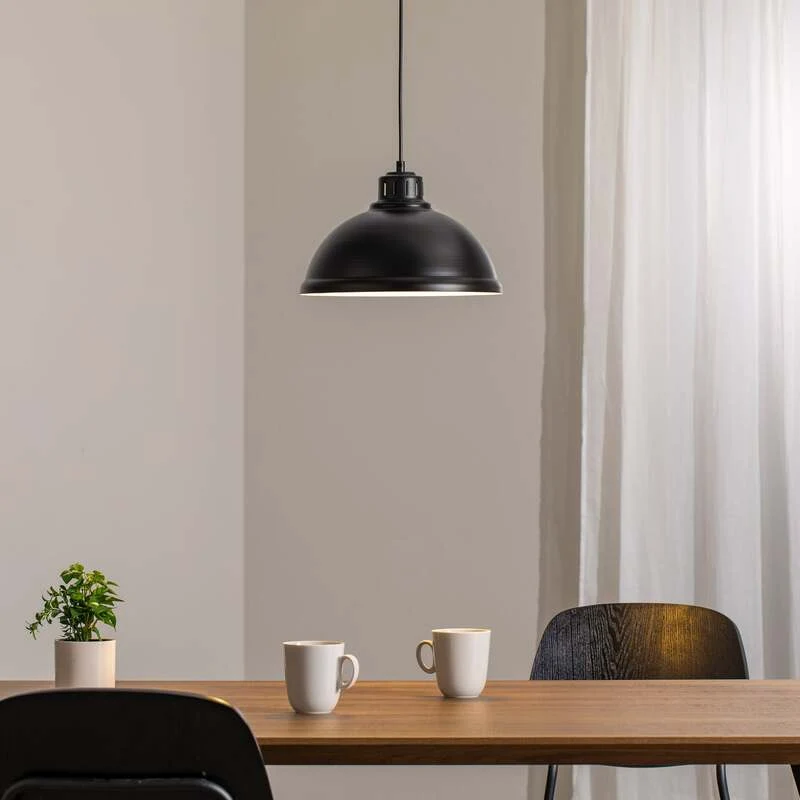 B-Ware Hängeleuchte Pendelleuchte Sven Big Schwarz Stahl E27 Lampe Leuchte Esszimmer630
