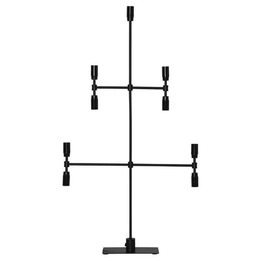 B-Ware STAR TRADING Kerzenleuchter Twice Dekoleuchter E14 schwarz neunflammig 91 cm