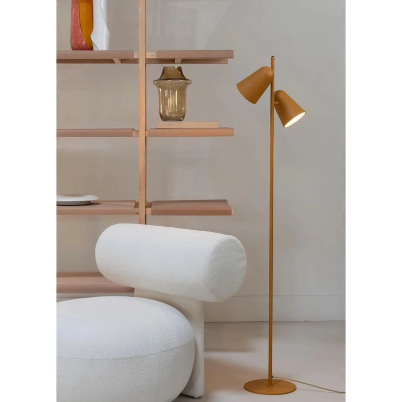 B-Ware IT'S ABOUT ROMI Stehleuchte Lampe Leuchte Salamanca Eisen Senf 2-flammig 145 cm