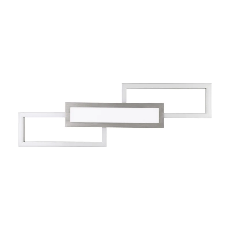B-Ware Eglo Deckenleuchte Lampe LED Monirote Fernbedienung Nickel Aluminium 78 cm