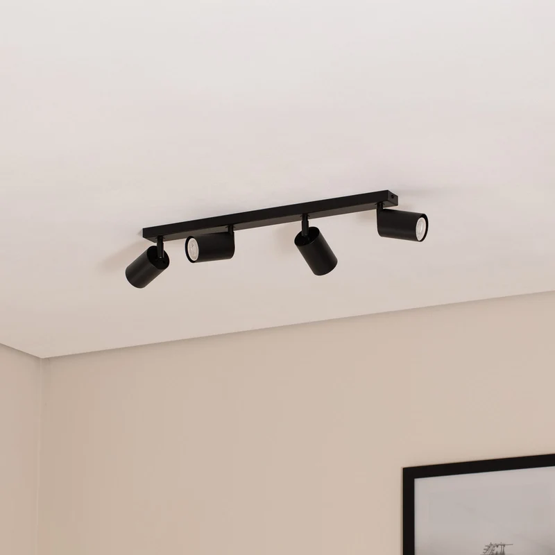 B-Ware SIGMA Deckenstrahler Zoom Deckenleuchte Deckenlampe 4-flg. Leuchte Lampe schw560