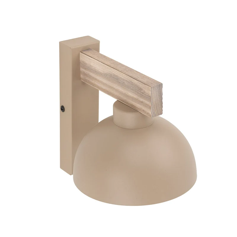 B-Ware Wandleuchte Wandlampe Oslo sandfarben Metall Leuchte Lampe Licht mit Schalter