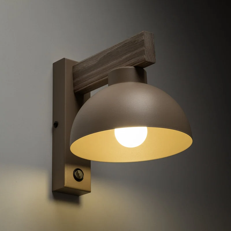 B-Ware Wandleuchte Wandlampe Oslo sandfarben Metall Leuchte Lampe Licht mit Schalter